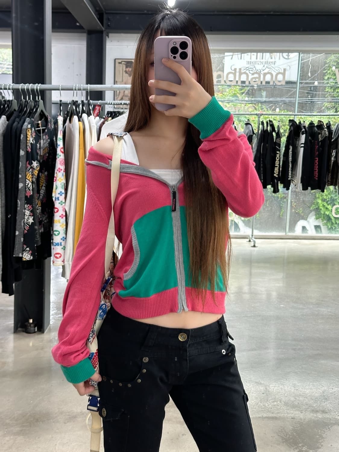 히스테릭글래머 히스걸 스타 루즈 후드집업 상품이미지2