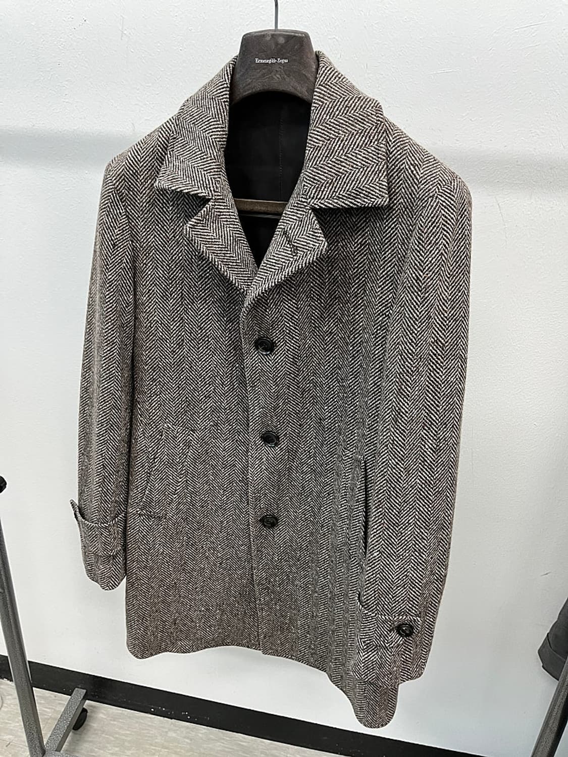 95-100) 일레븐티 이태리 헤링본 코트  상품이미지1