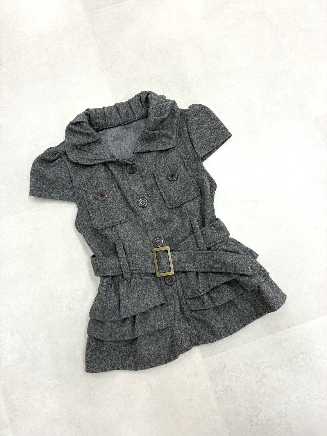 버튼 반팔 자켓 상품이미지2