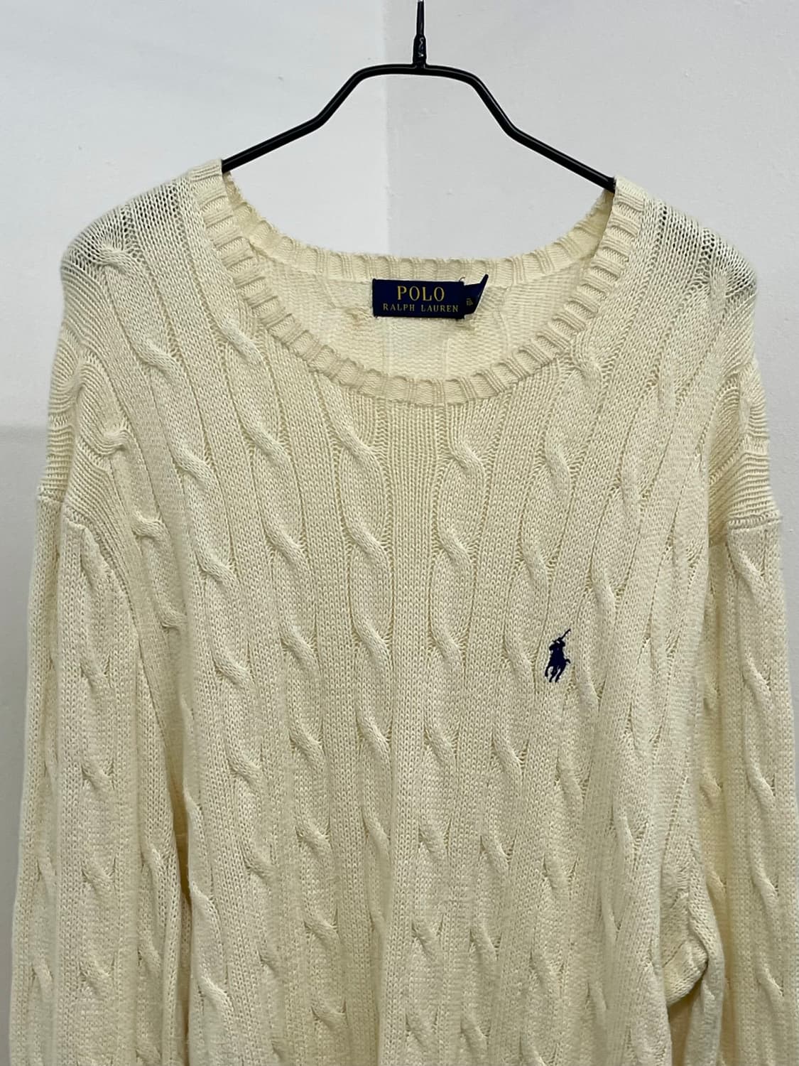 폴로 아이보리 포니 케이블 니트 상품이미지5