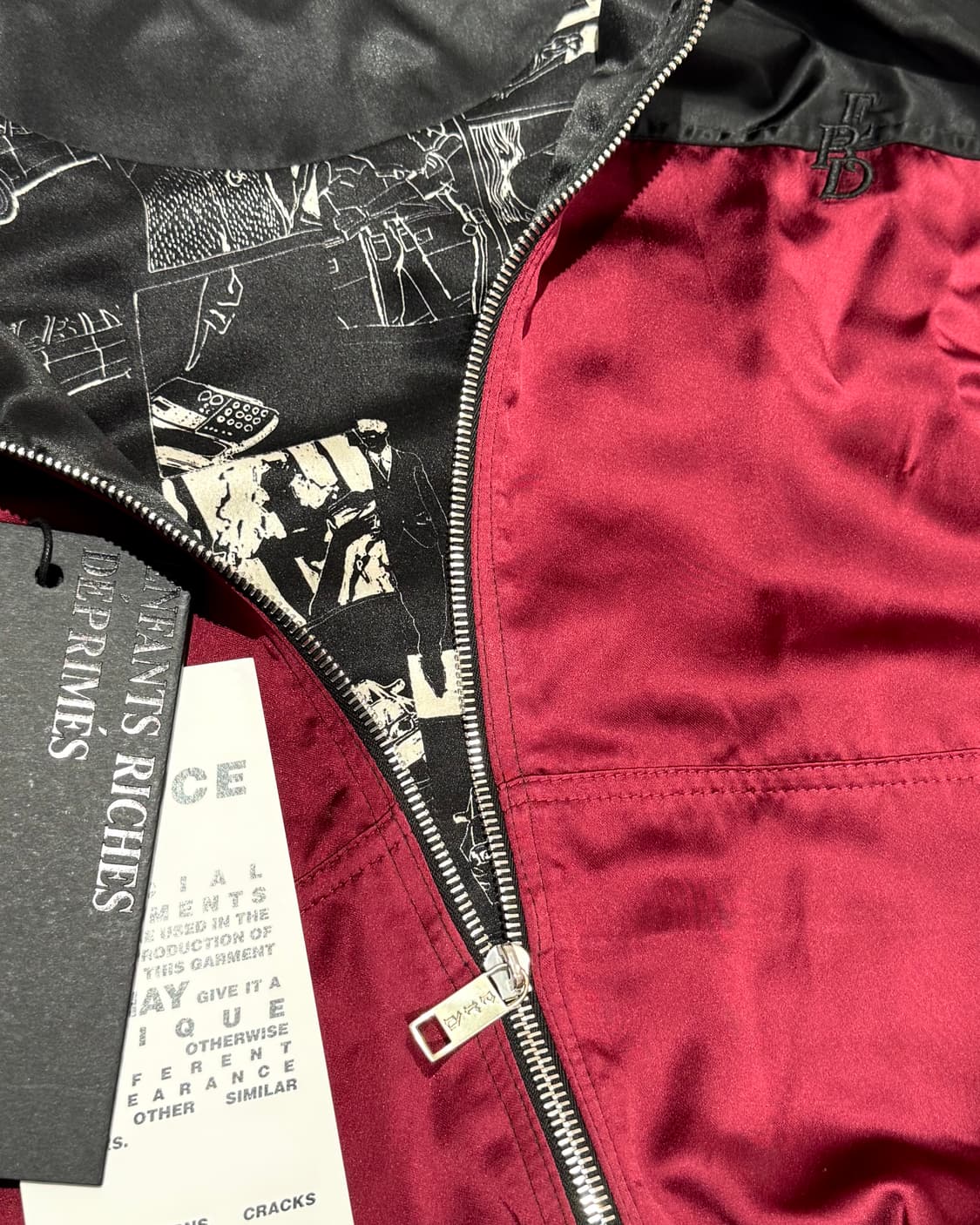 실크 버건디 트랙자켓  상품이미지1