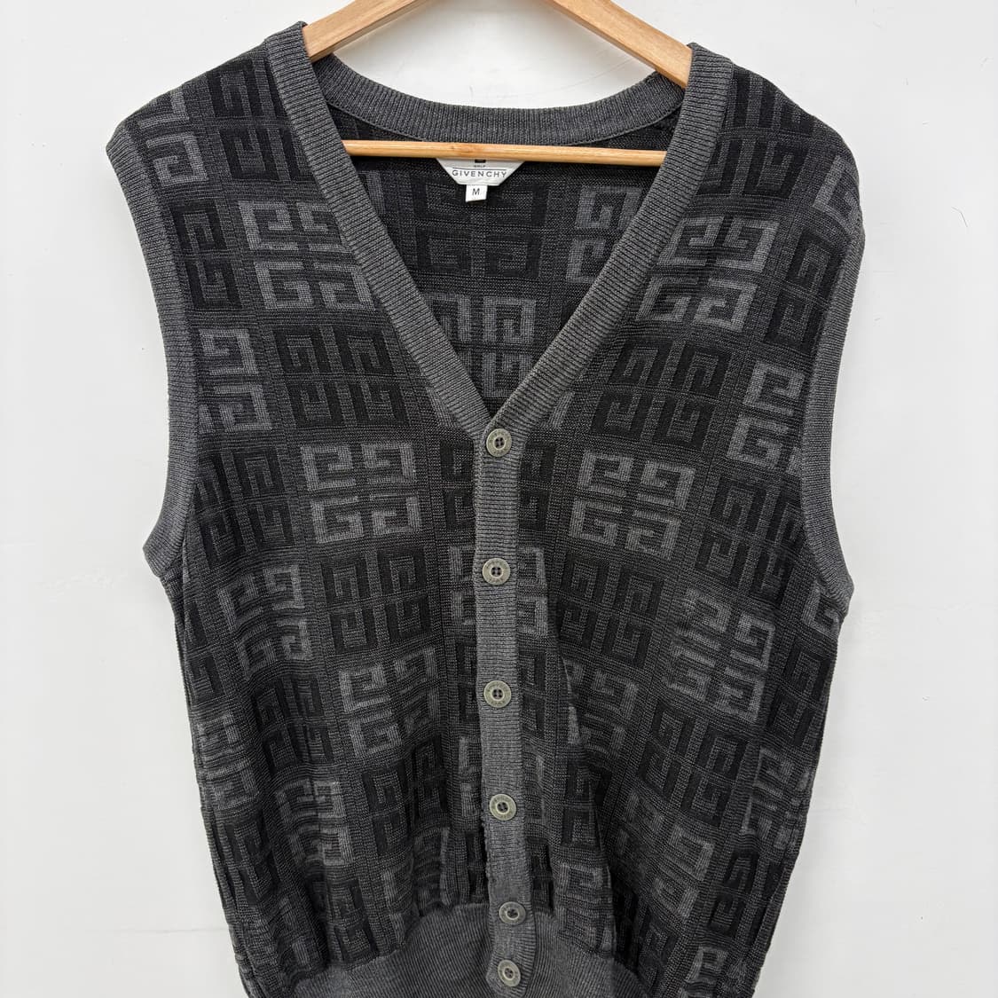 지방시 패턴 니트 베스트 블랙 남성 M 상품이미지2