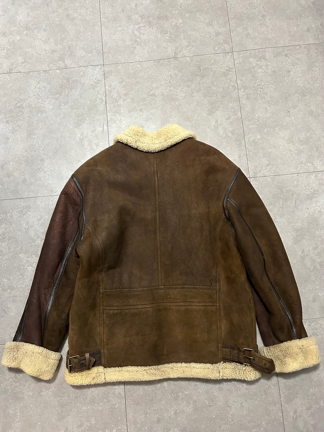 90s  에스콰이어 양가죽  오버사이즈 빈티지 무스탕 자켓 105size 상품이미지5