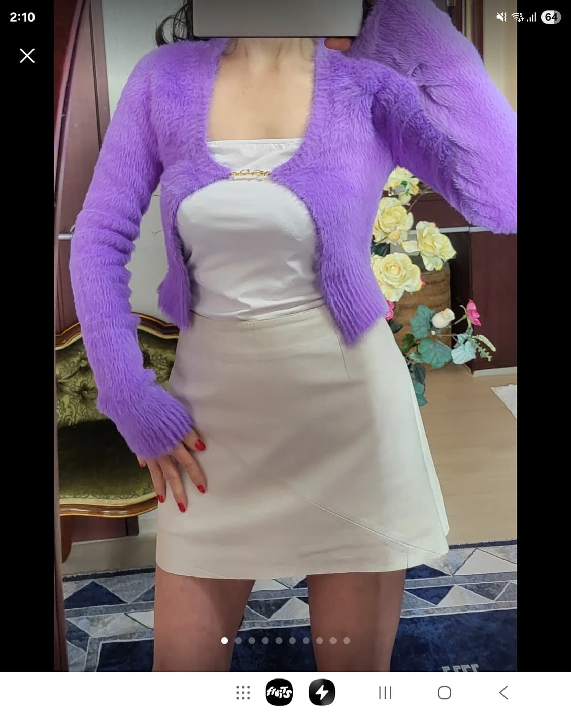 정품 자끄뮈스 라마이유 네브 망슈 가디건 연보라  상품이미지1