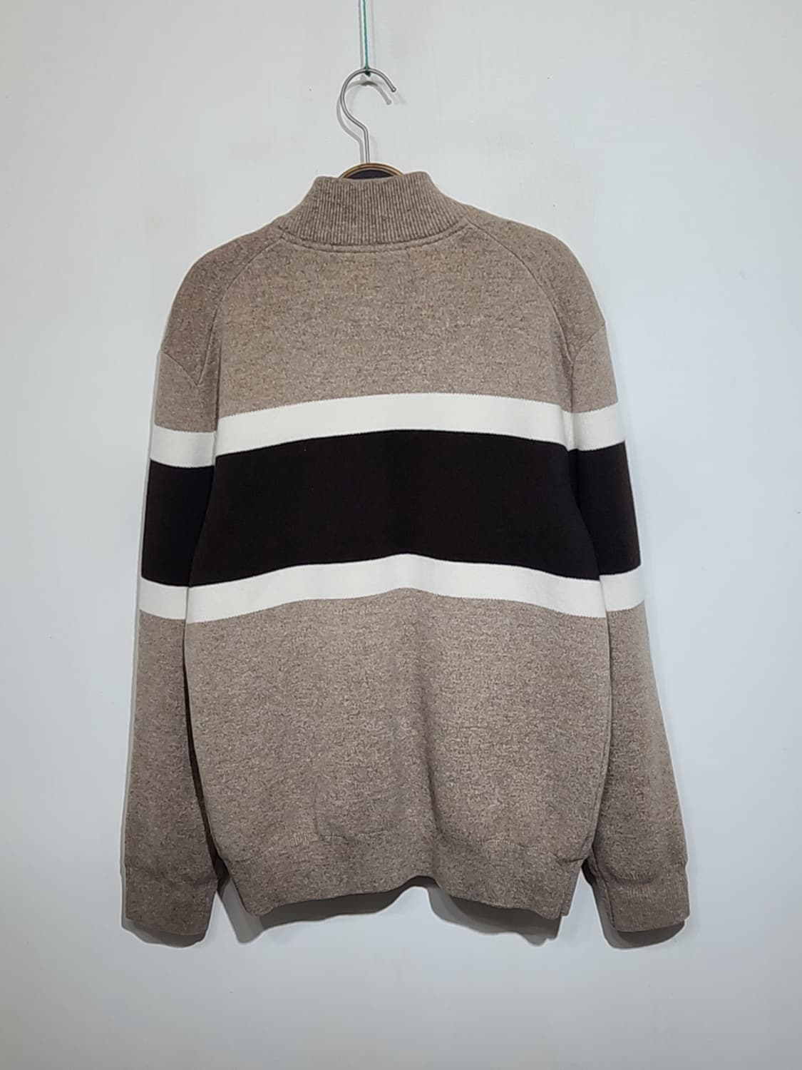 (105) 헤지스 니트집업 배색 울 스웨터 우라 캐주얼  상품이미지6