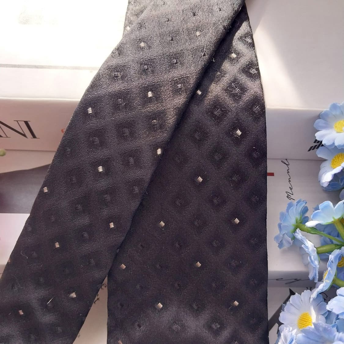 GIORGIO ARMANI 조르지오 아르마니 실크 기하 자카드 넥타이 9 상품이미지3