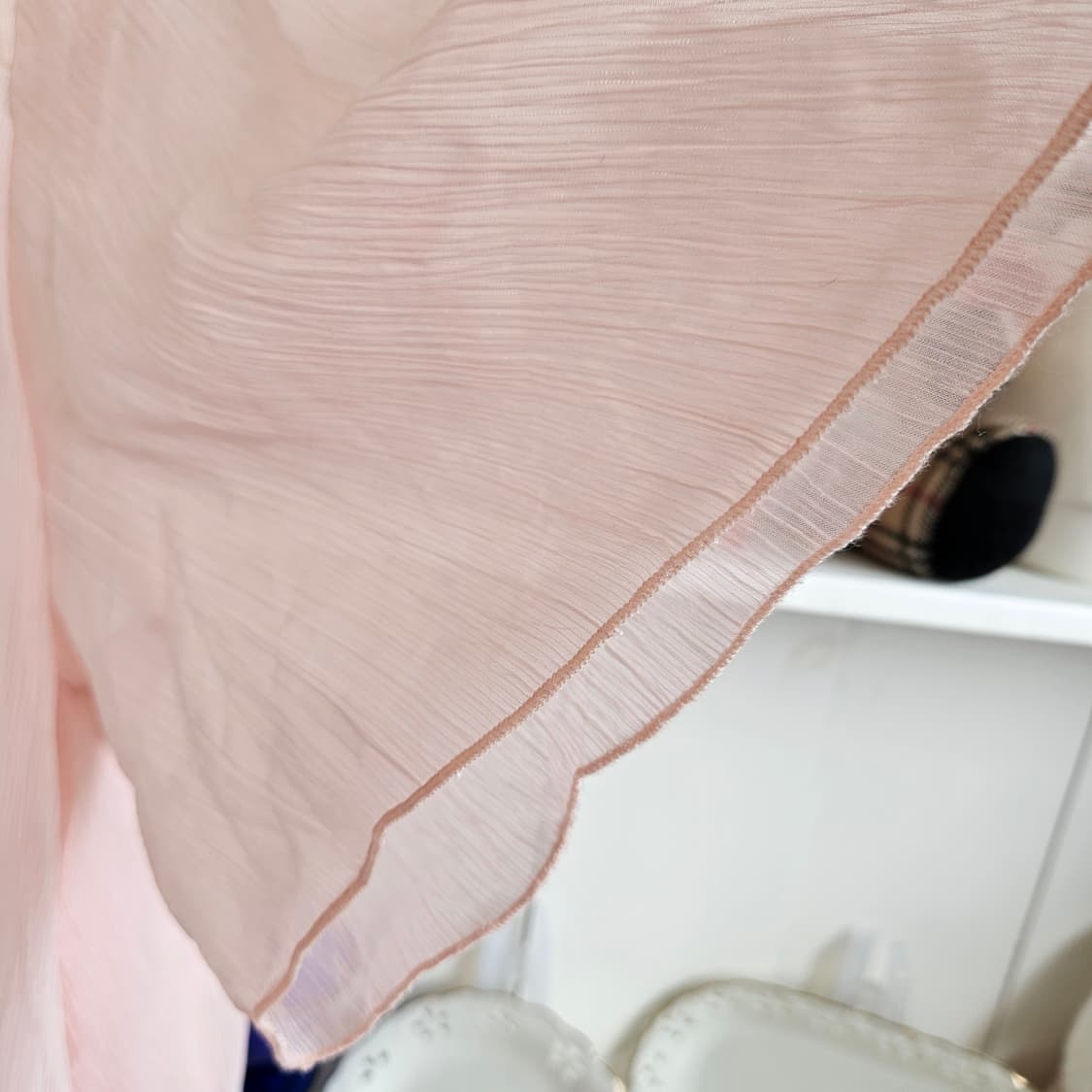 0327베이비핑크 쉬폰 튜닉원피스형 블라우스 상품이미지7