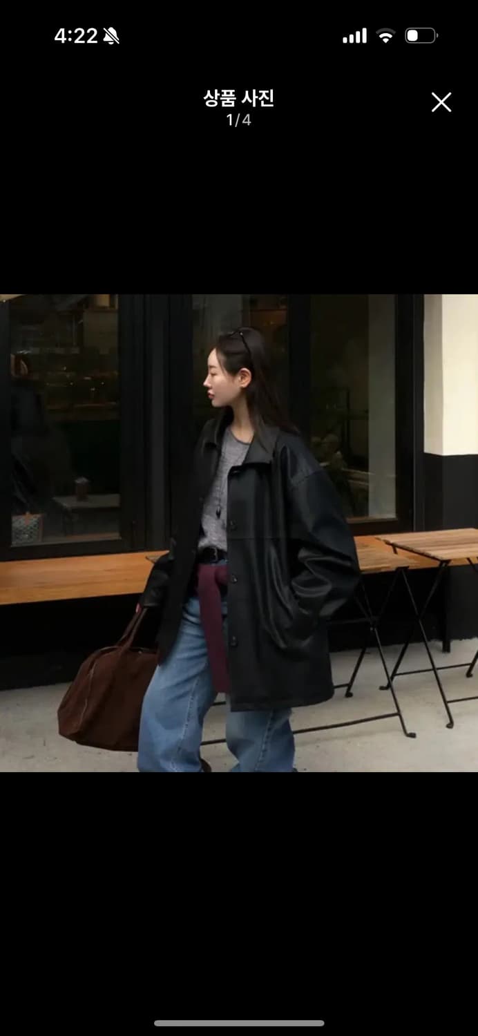 베이델리 레더 미들 자켓 상품이미지2