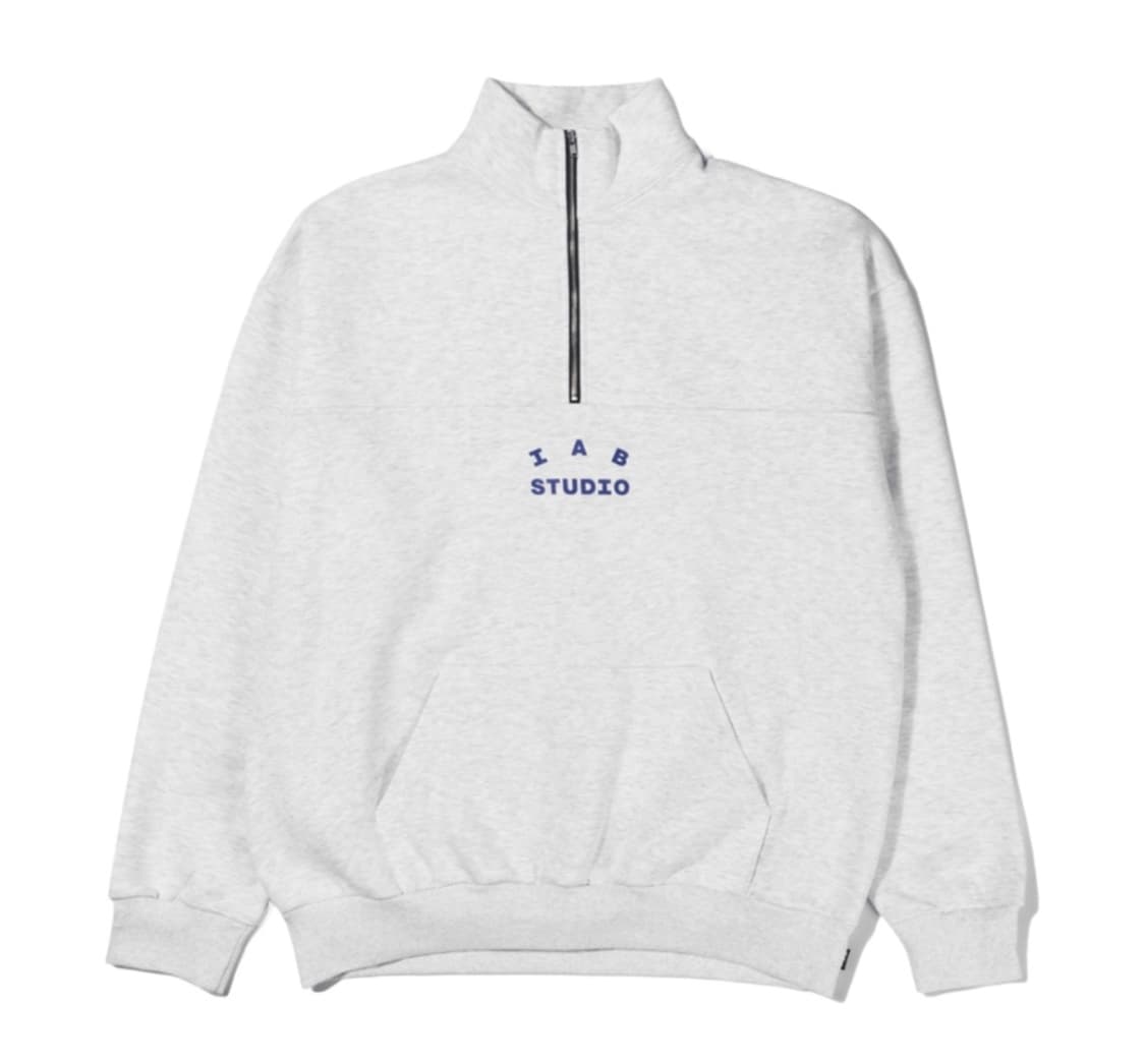 아이앱 스튜디오 하프 집 풀오버 라이트 그레이 (XL) 상품이미지1