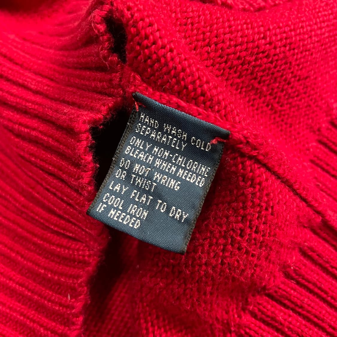 [XL] 폴로 랄프로렌 레드 하프집업 니트 상품이미지3