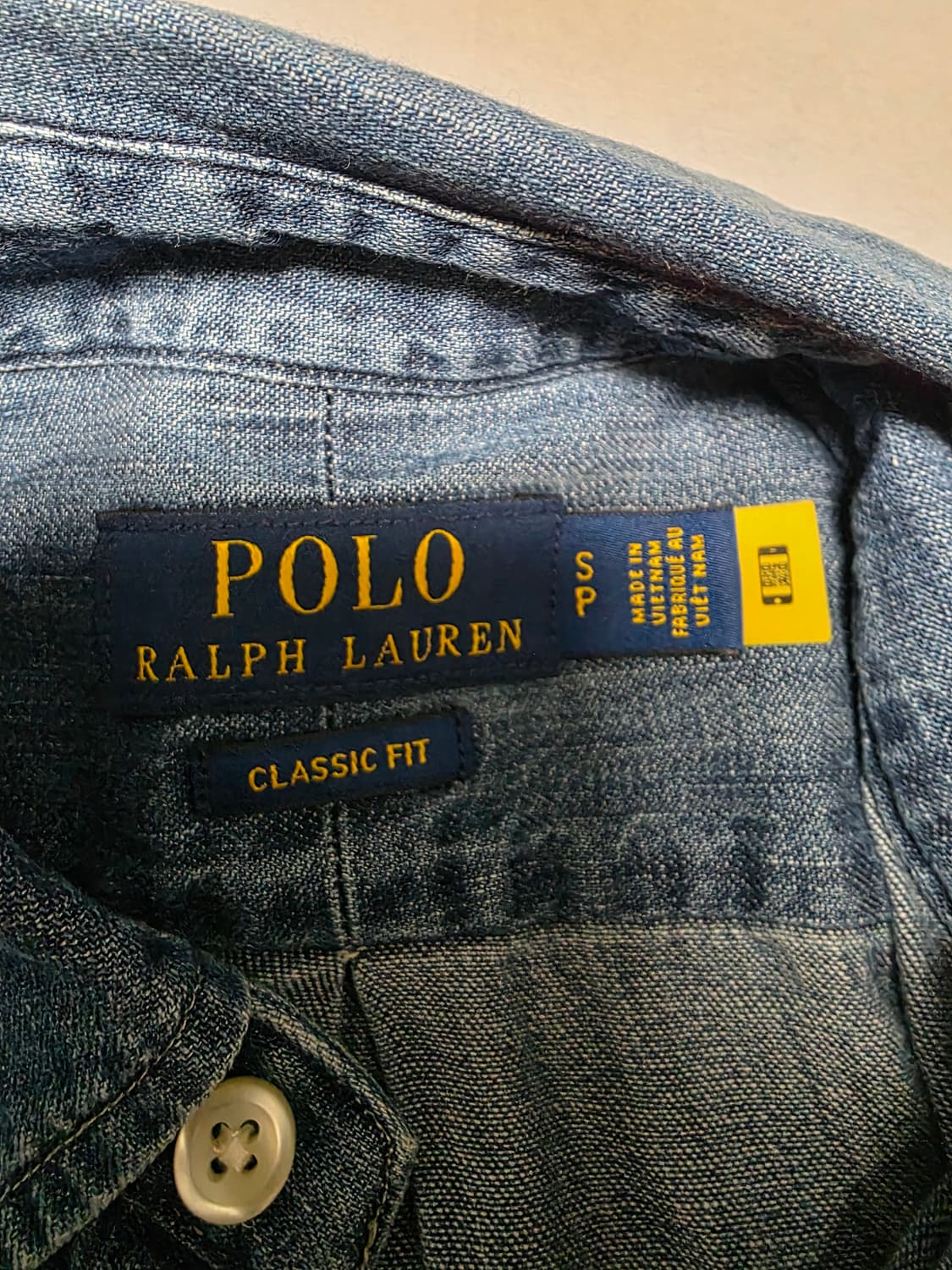 폴로 랄프로렌 클래식핏 데님 셔츠 SP 사이즈 청남방 상품이미지6
