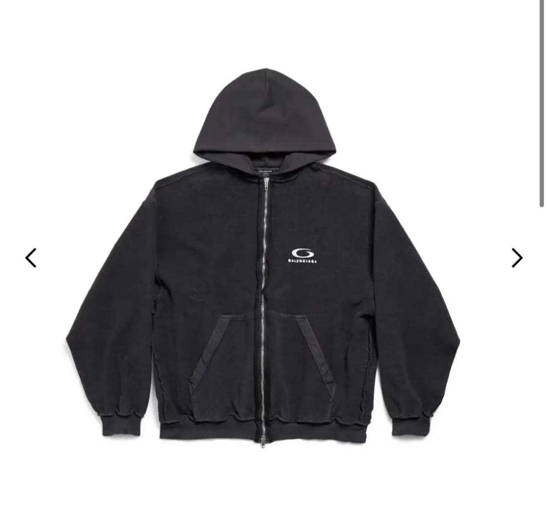 XL 새상품급 발렌시아가 인사이드 아웃 후드집업 상품이미지1