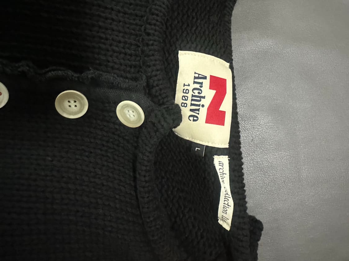 엔 아카이브 (비욘드클로젯) 헤비 웨이트 데미지 헨리넥 니트 L 상품이미지5