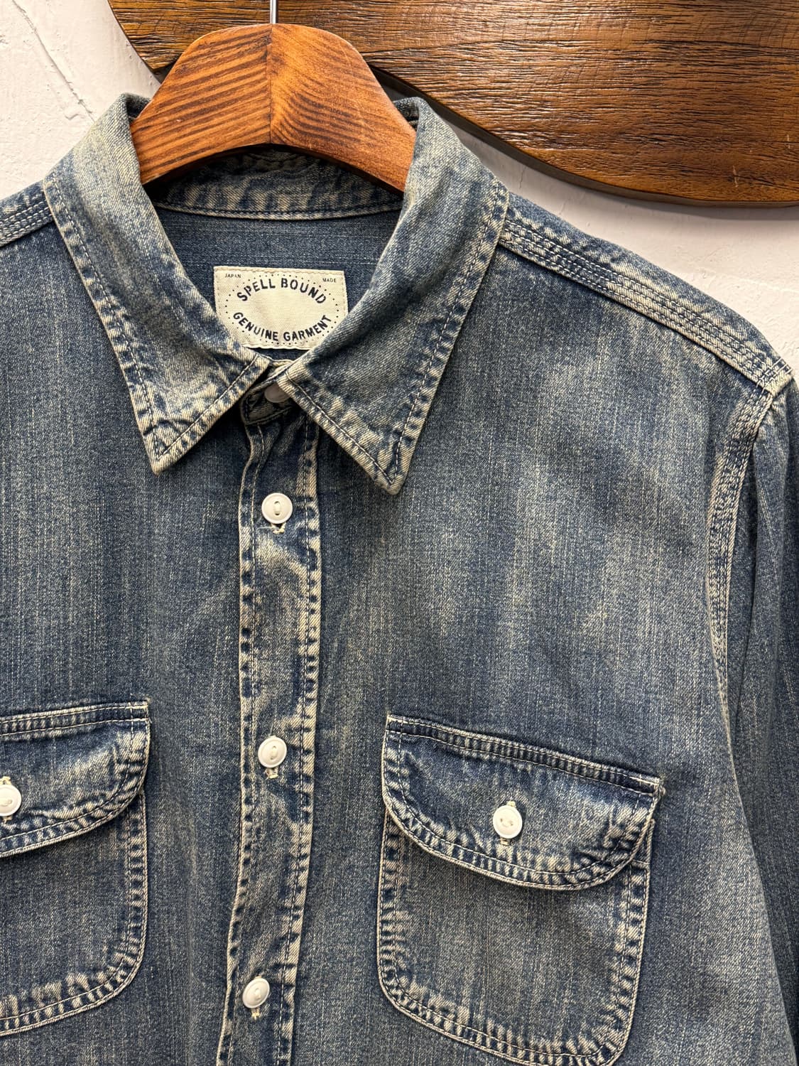 Japan SPELL BOUND Denim Work Shirt 상품이미지4
