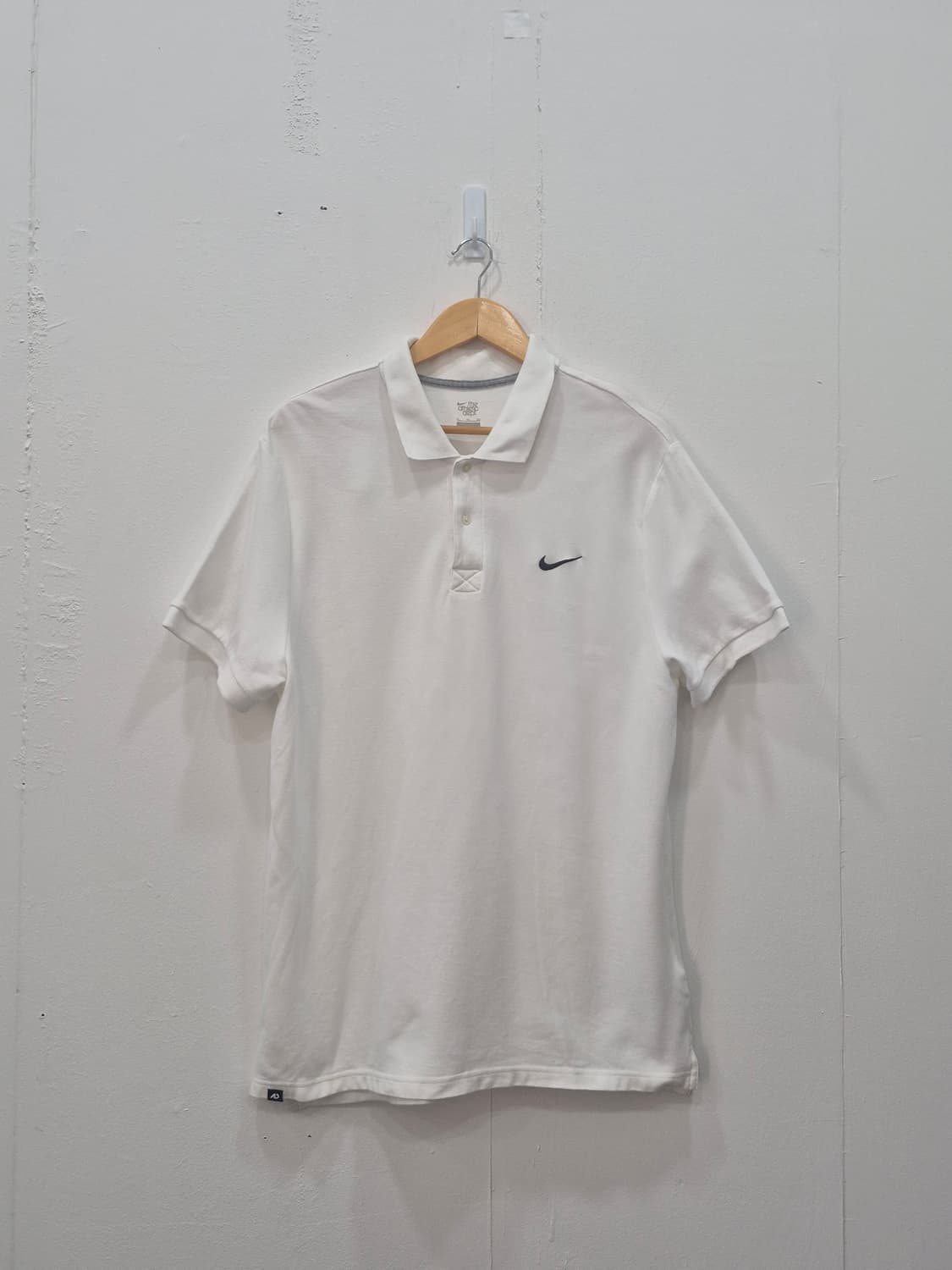 나이키 화이트 코튼 폴로 반팔티 카라티 XL 상품이미지1