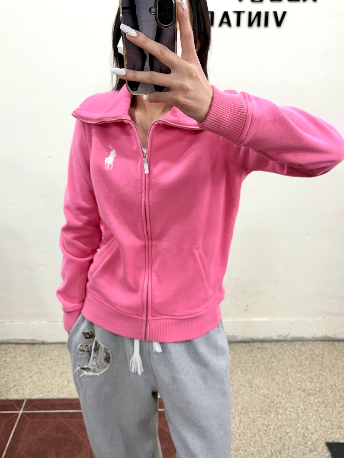 폴로랄프로렌 후드집업 핑크m 상품이미지9