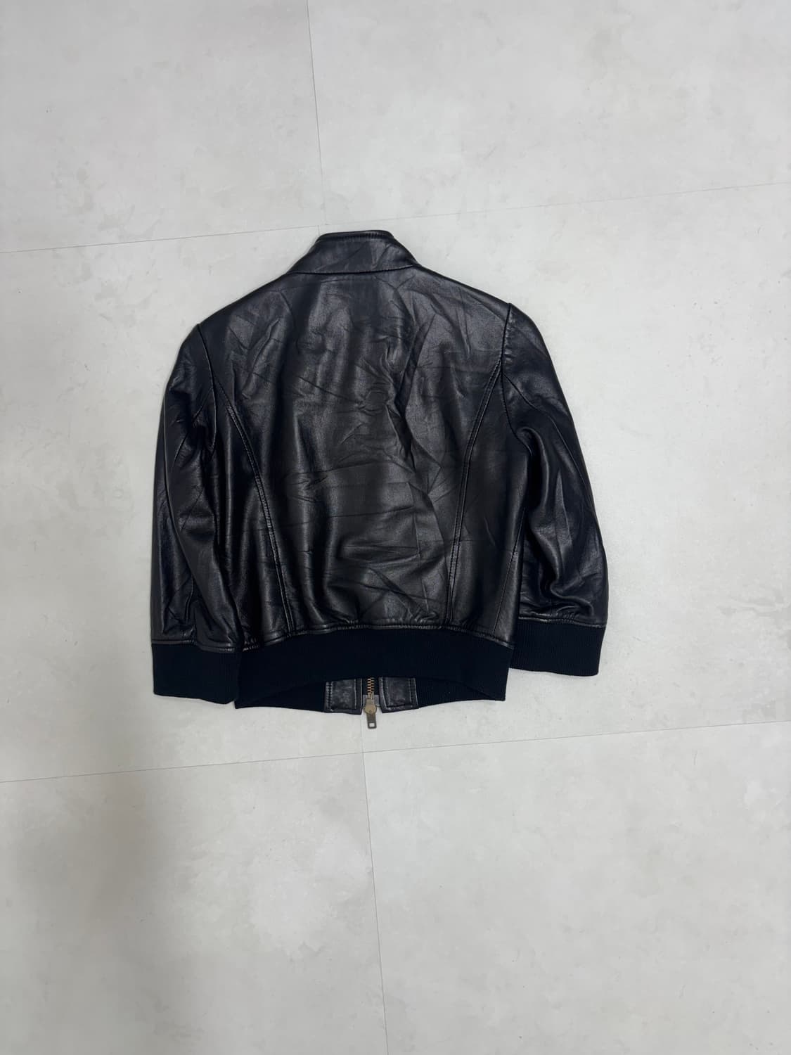 3/4 SLEEVE FAUX LEATHER JACKET 상품이미지8