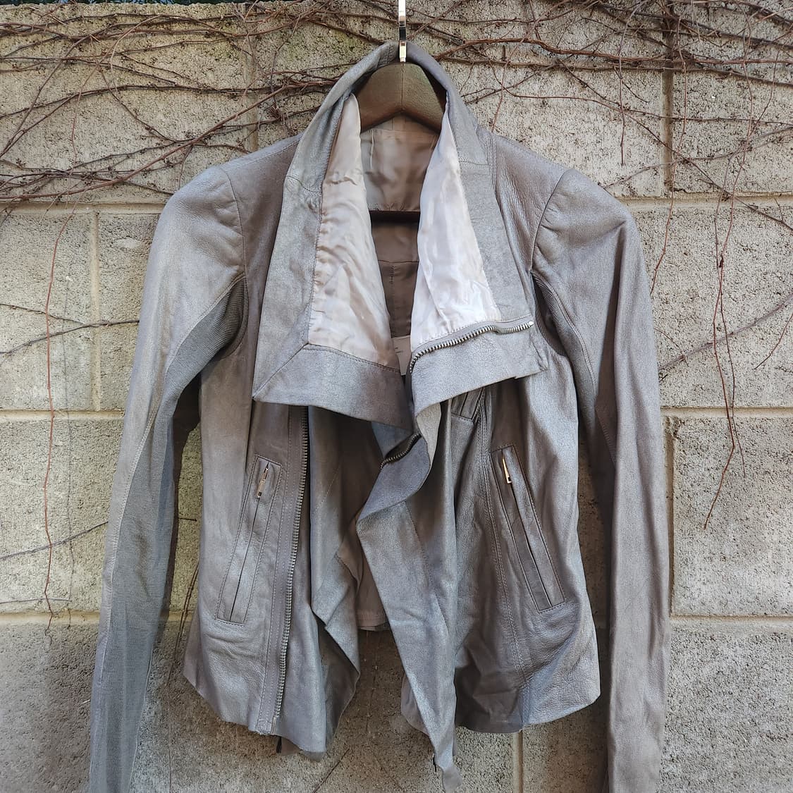 [38] 2010ss 릭오웬스 하이넥 레더 자켓 상품이미지2