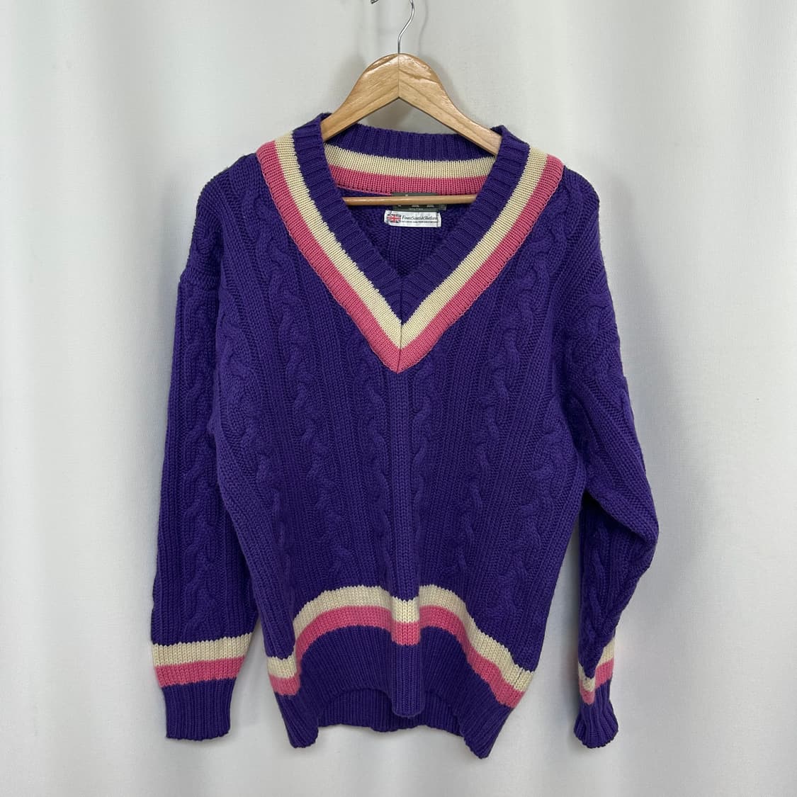   PLAZA 여자 울100% 오버핏 브이넥 니트 M 상품이미지1