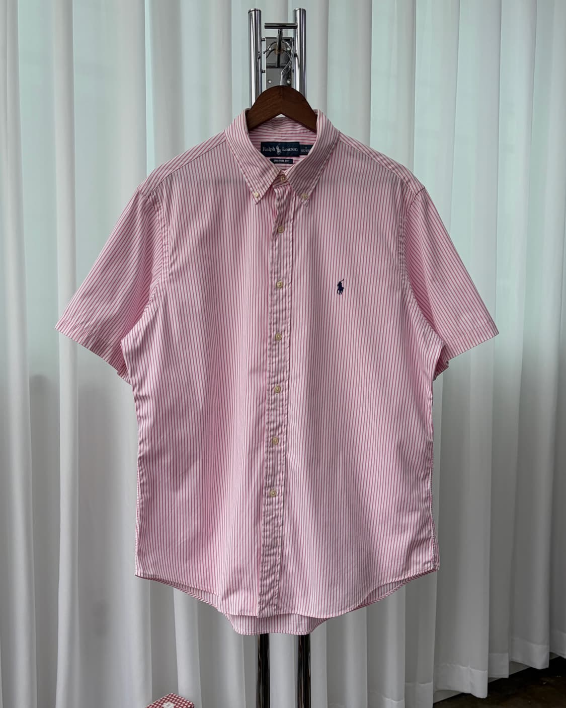 [XL]폴로 랄프로렌 스트라이프 포플린 반팔 셔츠 상품이미지2