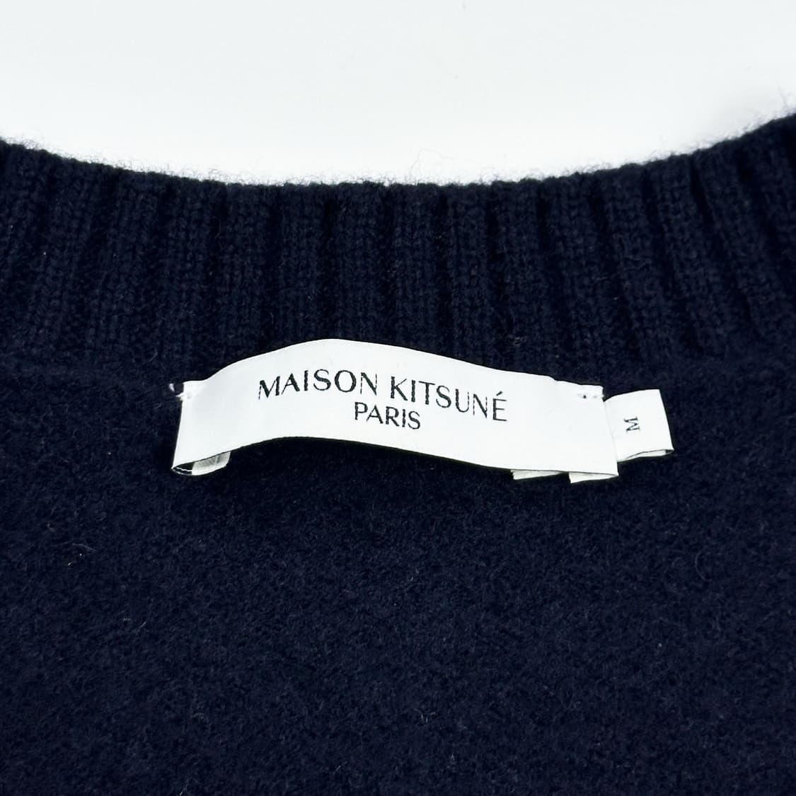 메종키츠네 폭스패치 여성 니트 가디건 네이비 여성M 상품이미지5