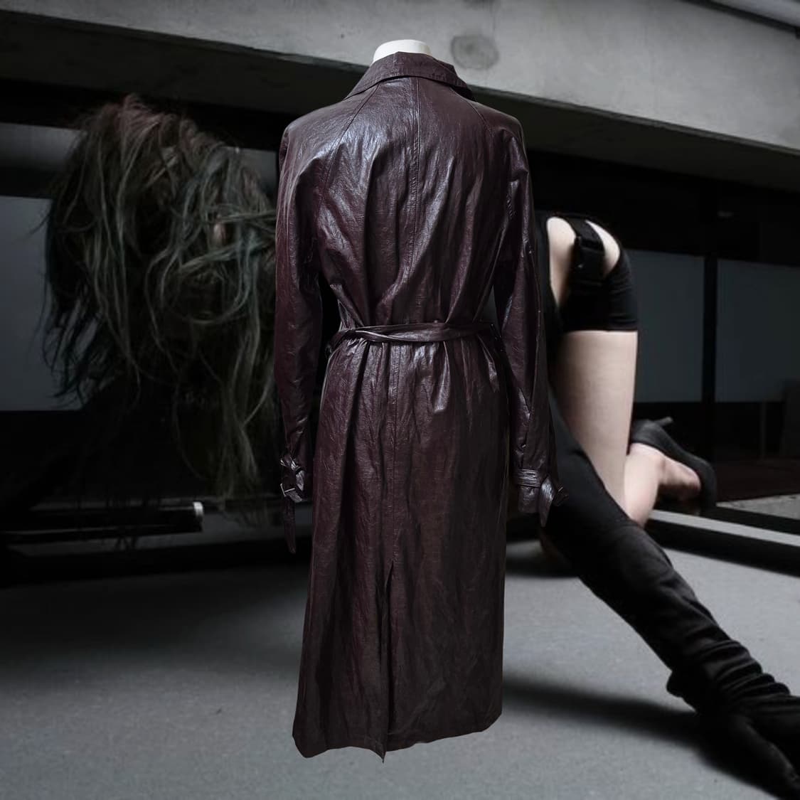 Vintage 08 Dark Burgundy Maxi coat 상품이미지2