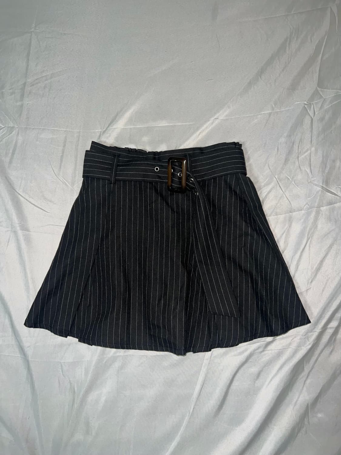 ✨vintage punk stripe belt skirt 아일렛 고스✨ 상품이미지1
