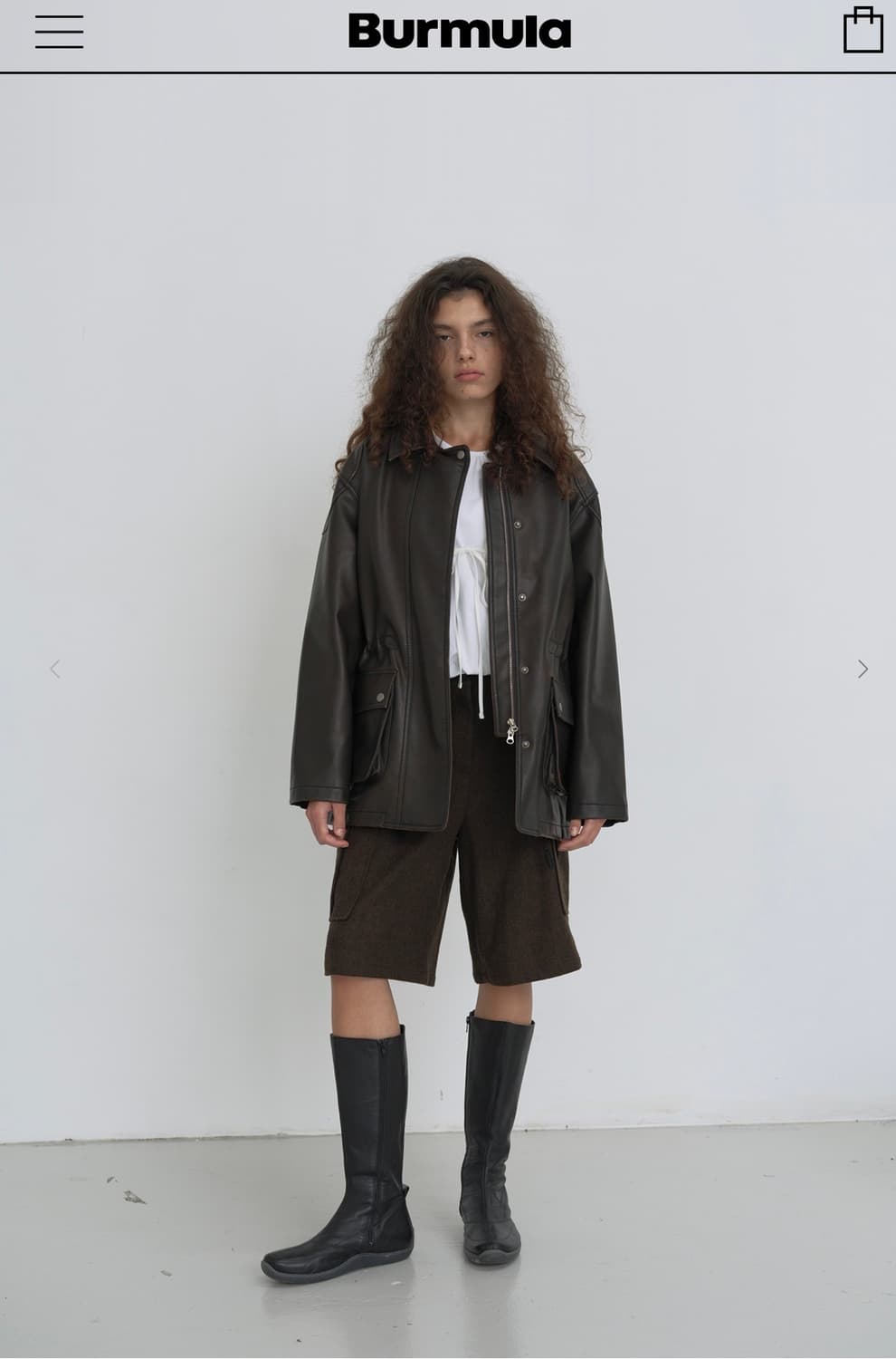 버뮬라 패치 오버핏 레더 자켓 상품이미지1
