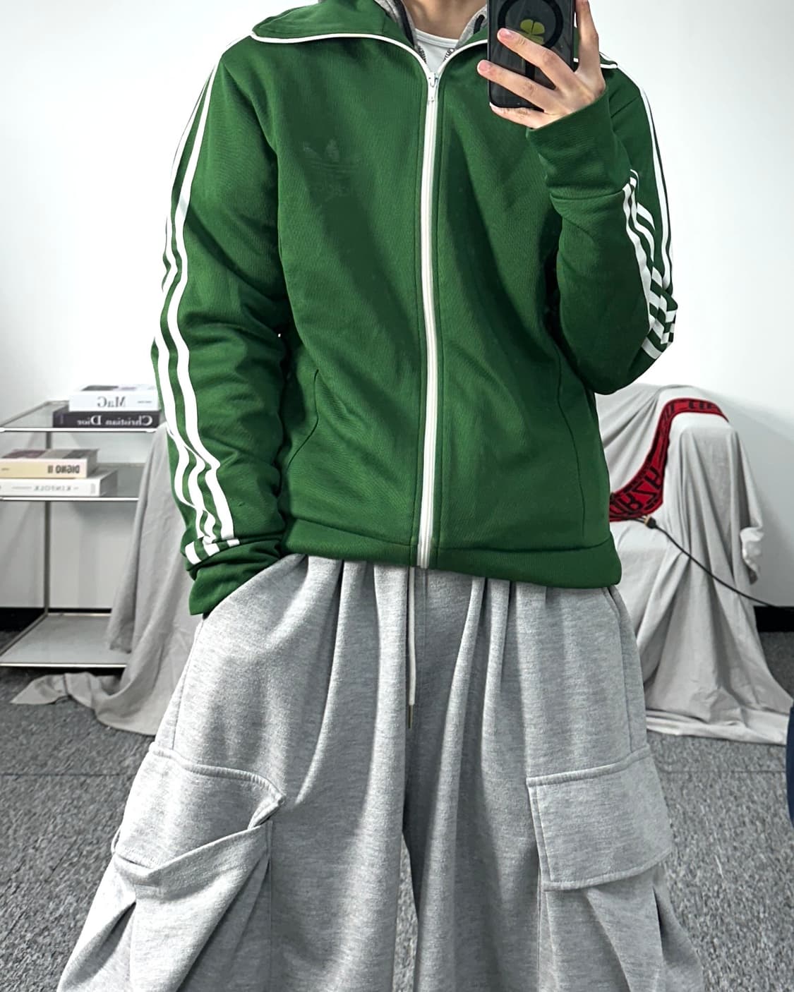 아디다스 그린 유로파 트랙탑 져지 M 상품이미지3