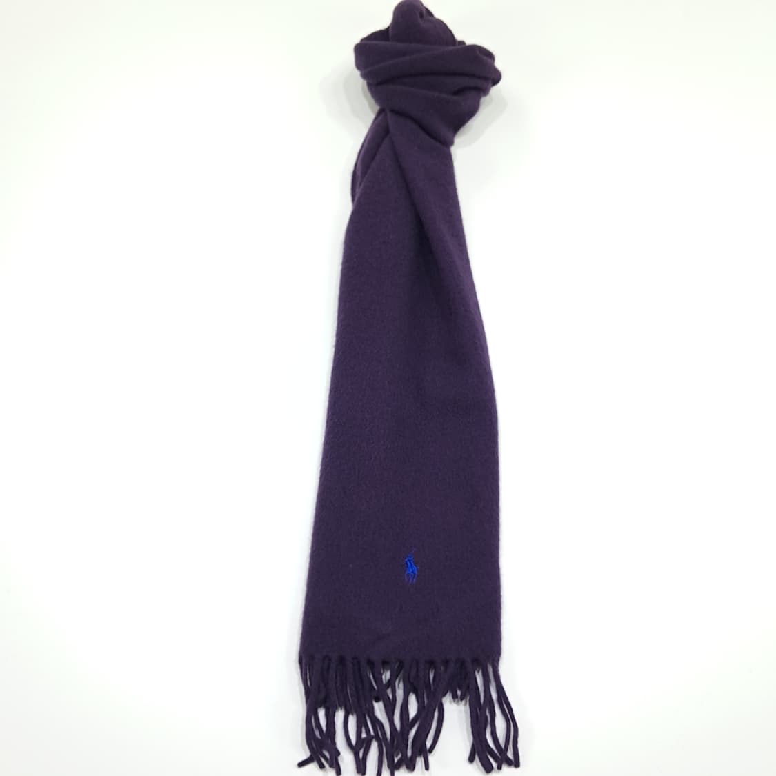 MX349 폴로 랄프로렌 퍼플 캐시미어 램스울 목도리 머플러 상품이미지4