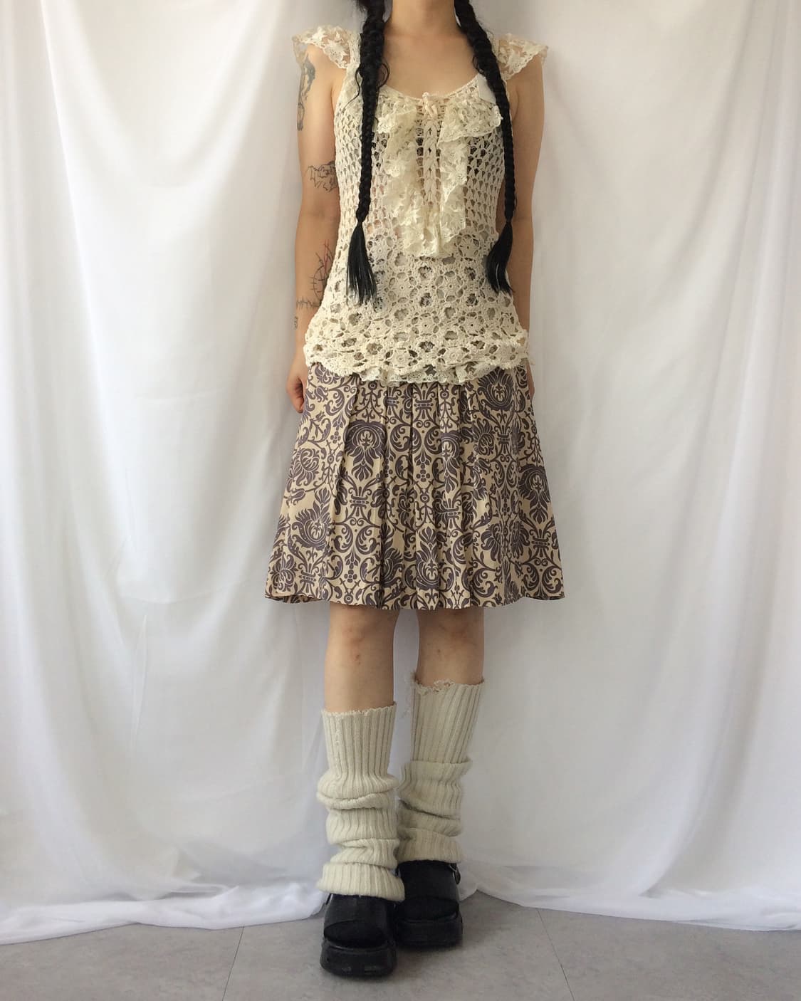 Lace trimming crochet sleeveless 상품이미지6