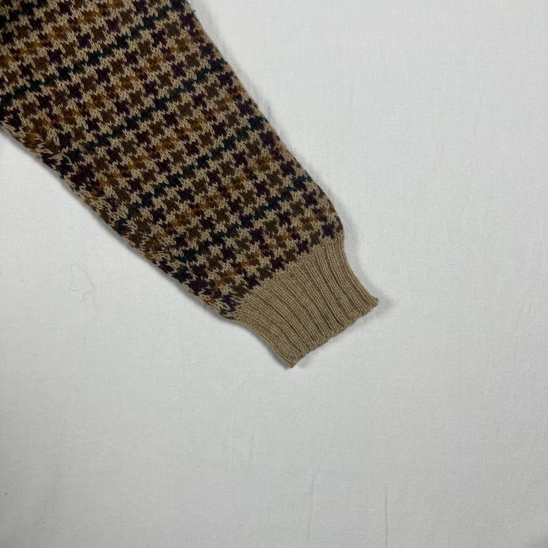 90‘s 폴로랄프로렌 천둥오리 체크 니트 스웨터 상품이미지5