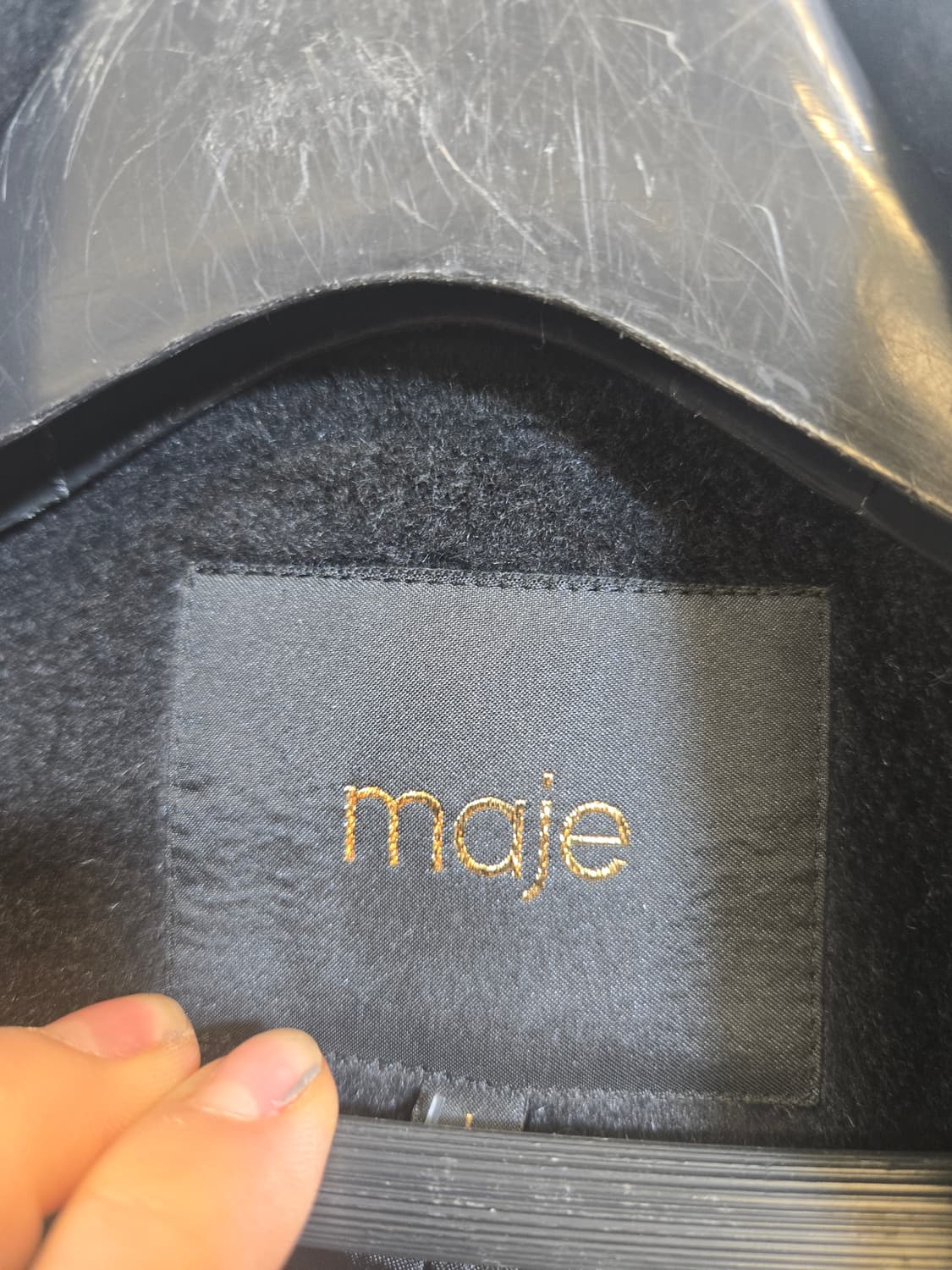 마쥬 블랙 울 롱  코트 상품이미지2