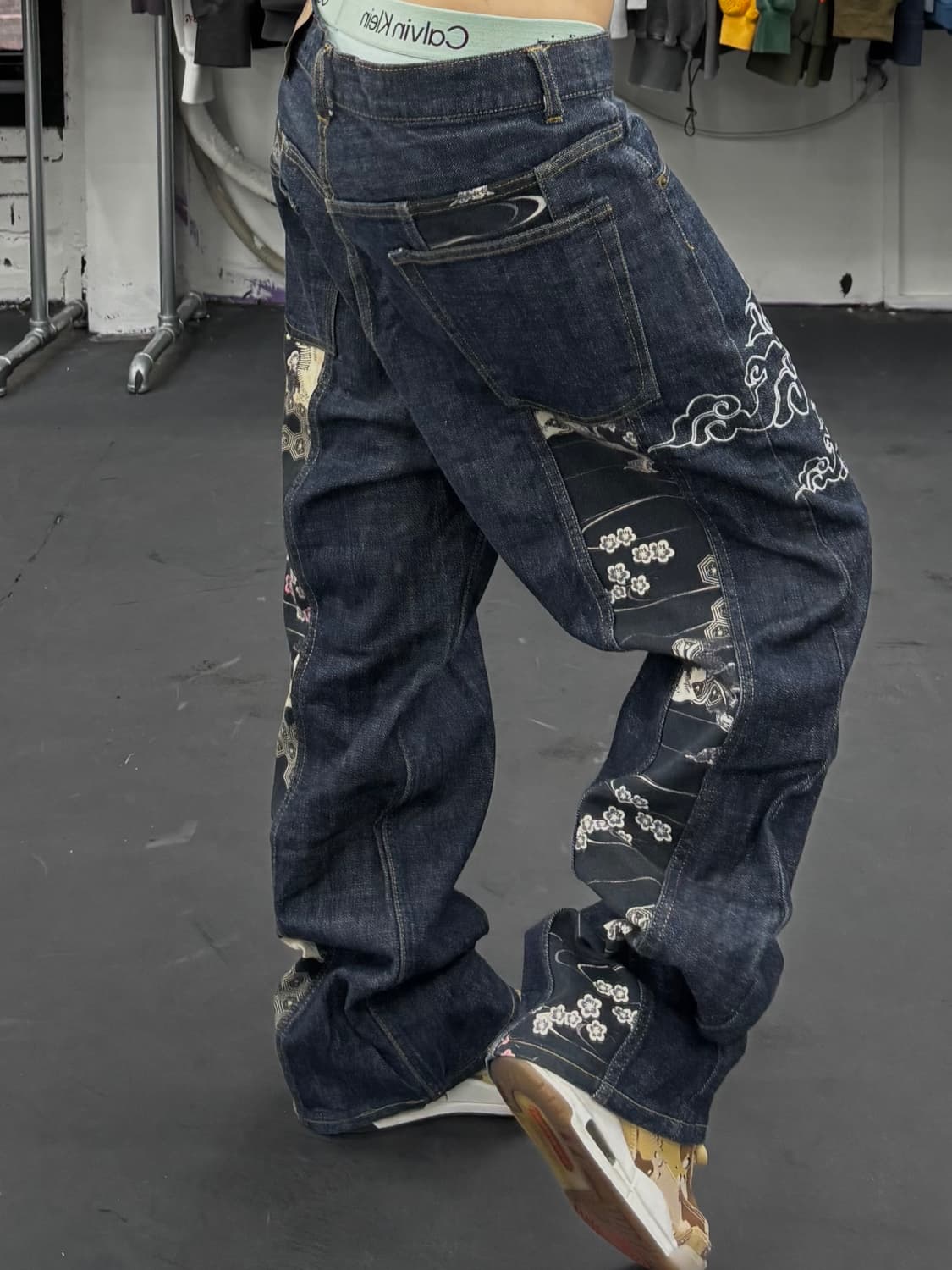 카라쿠리 타마시 오리엔탈 데님팬츠 상품이미지2