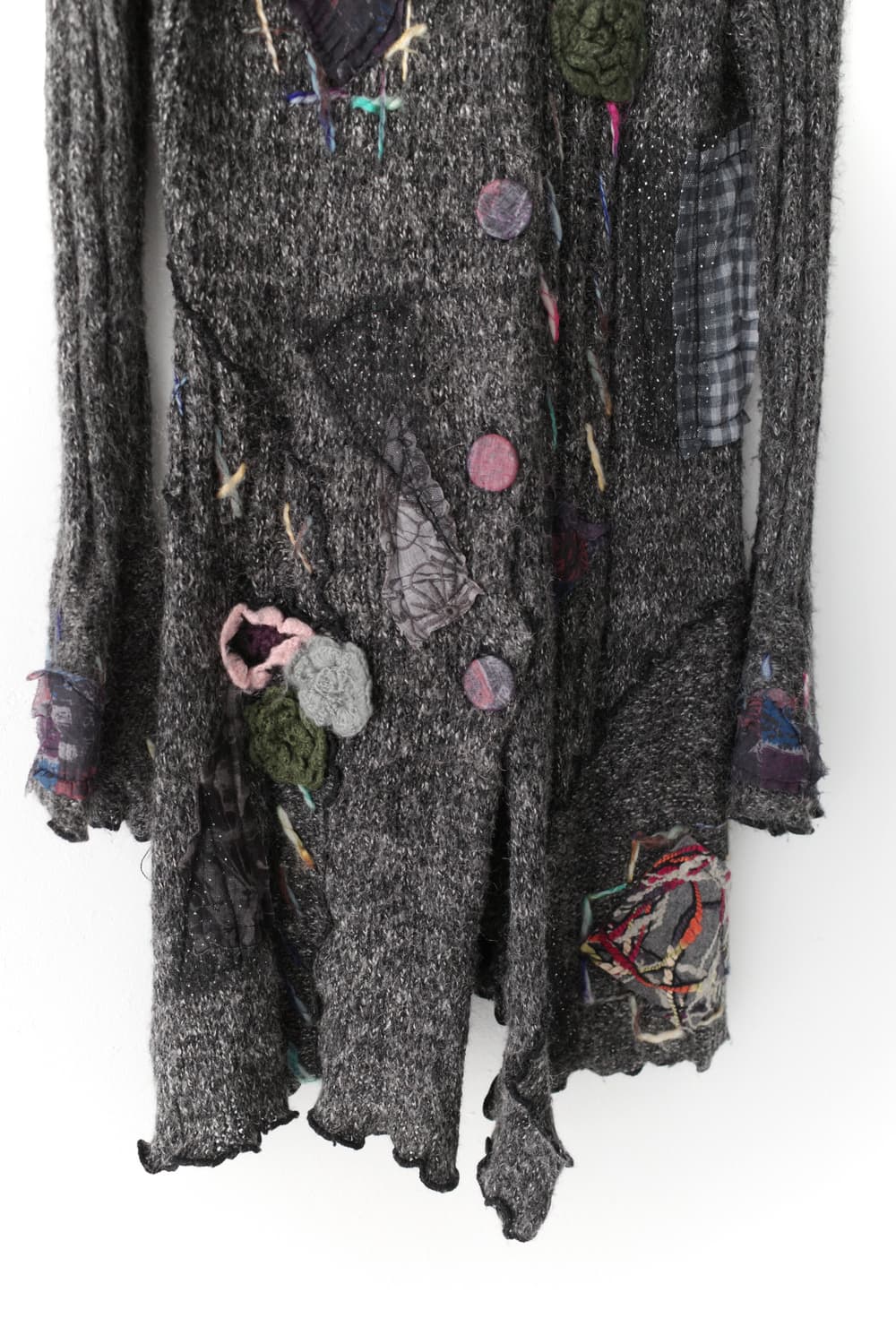 grunge patchwork long cardigun 상품이미지3