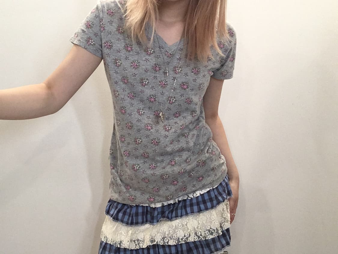 jpn vintage lovely flower t shirt 상품이미지2