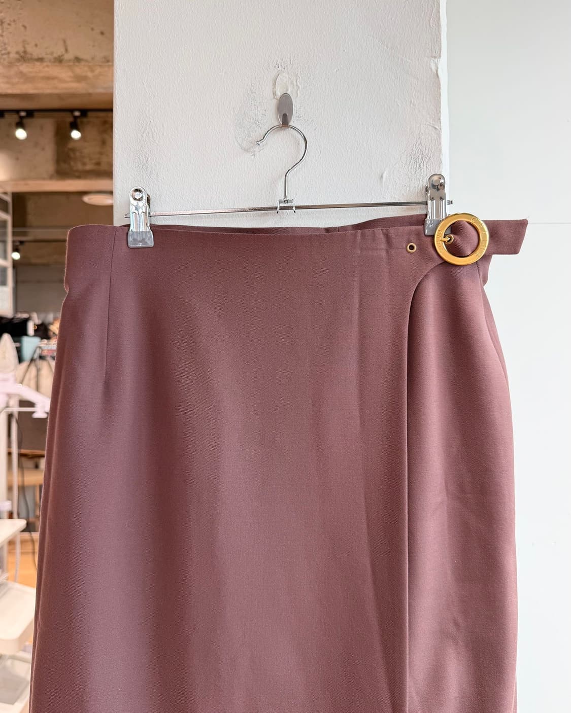 셀린느 딥핑크 랩 미디스커트  상품이미지3