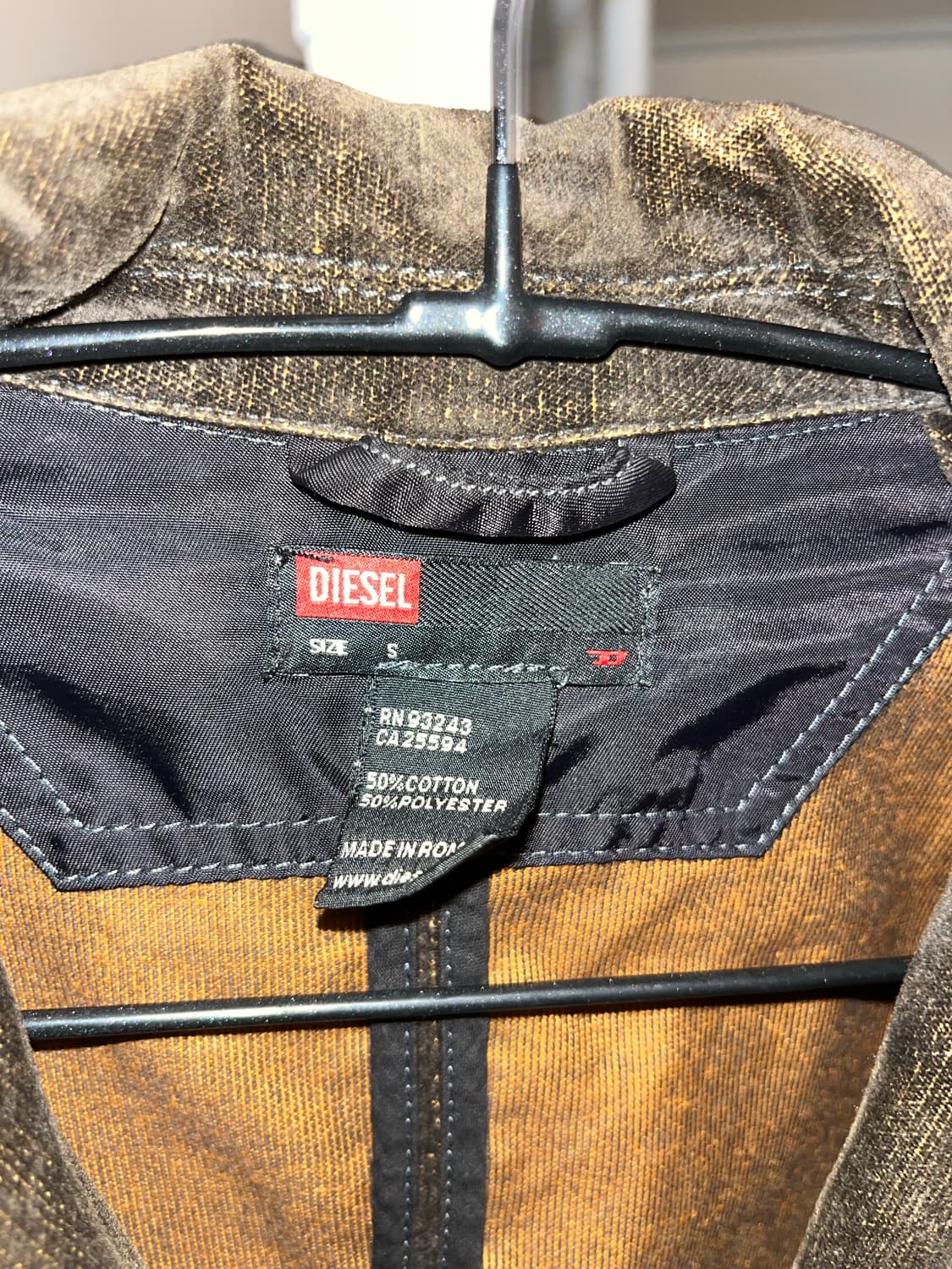 디젤 코듀로이 자켓 브라운 s 상품이미지3