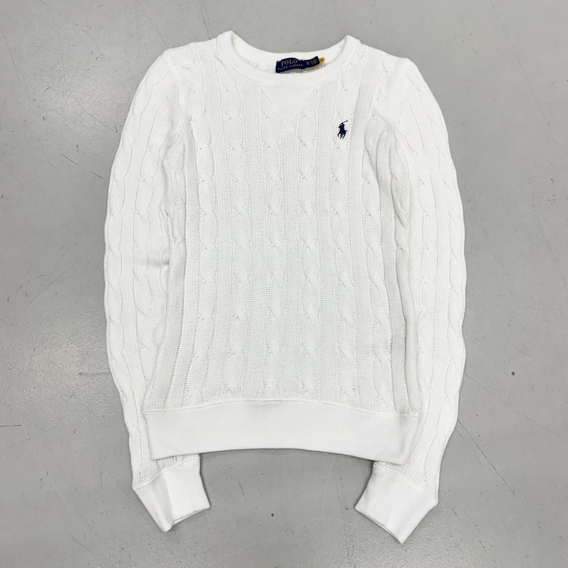 폴로 신형 꽈배기 니트 화이트 상품이미지2