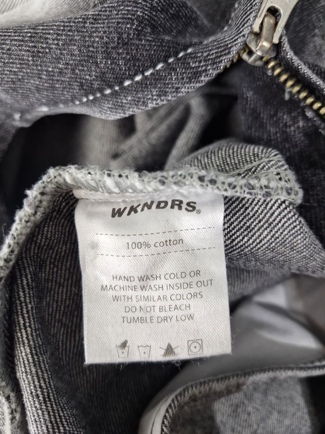 [새상품]WKNDRS 위캔더스 브러쉬 데님 후디 집업 상품이미지6