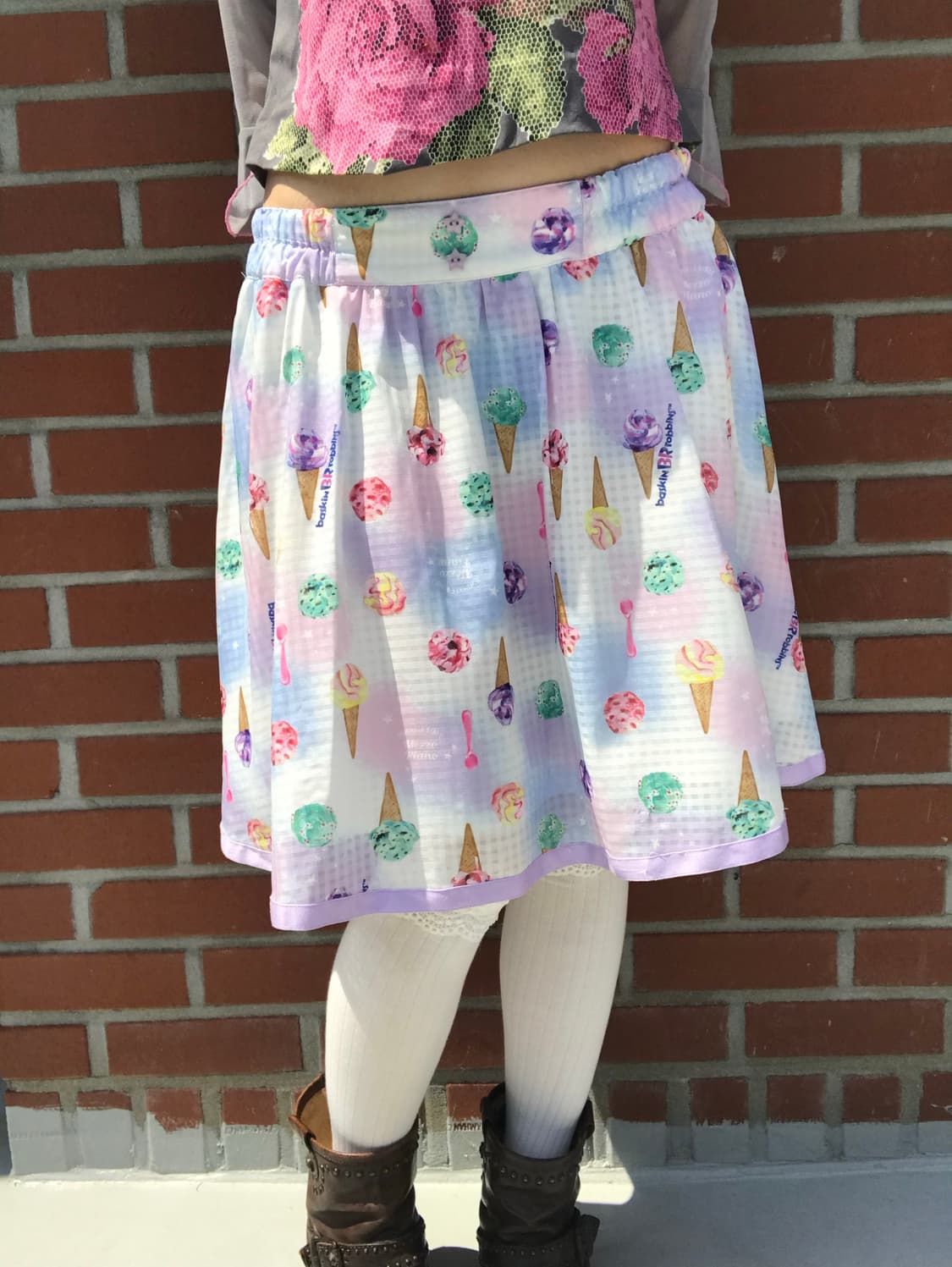 vintage ice cream pattern skirt 상품이미지1