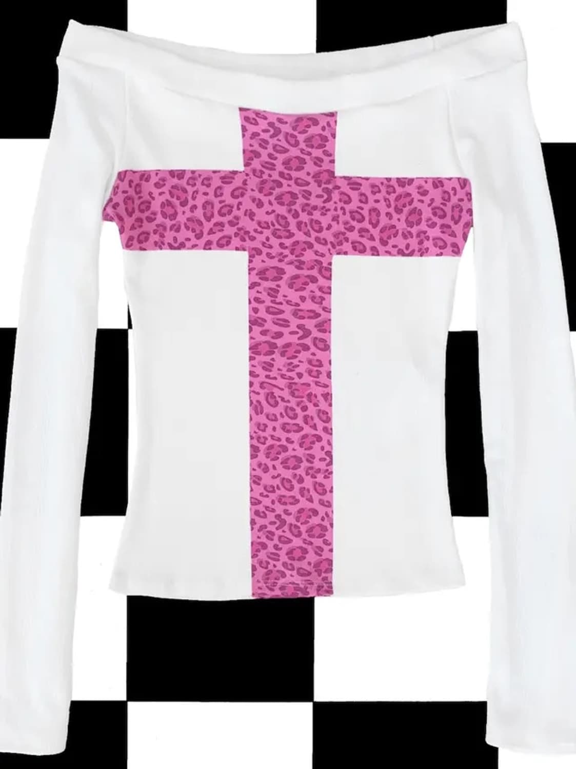 (구해요) 오마이티 LEOPARD CROSS OFF SHOULDER  상품이미지1