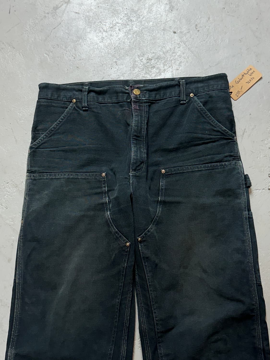 90's OG USA 칼하트 더블니 블랙 칼하트 썩블니 워크팬츠 상품이미지6