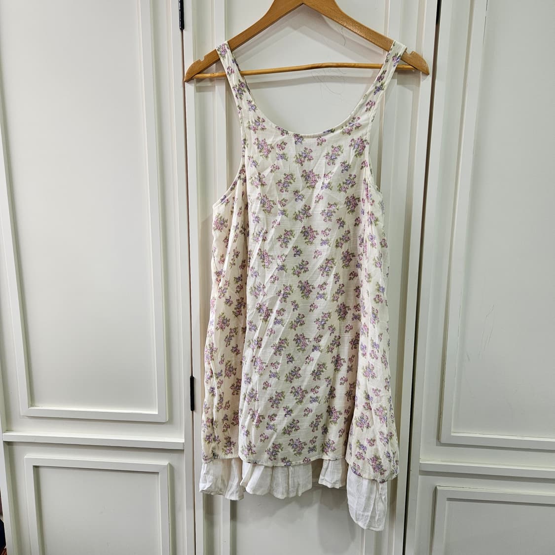 플라워 패턴 끈 나시 원피스 상품이미지7