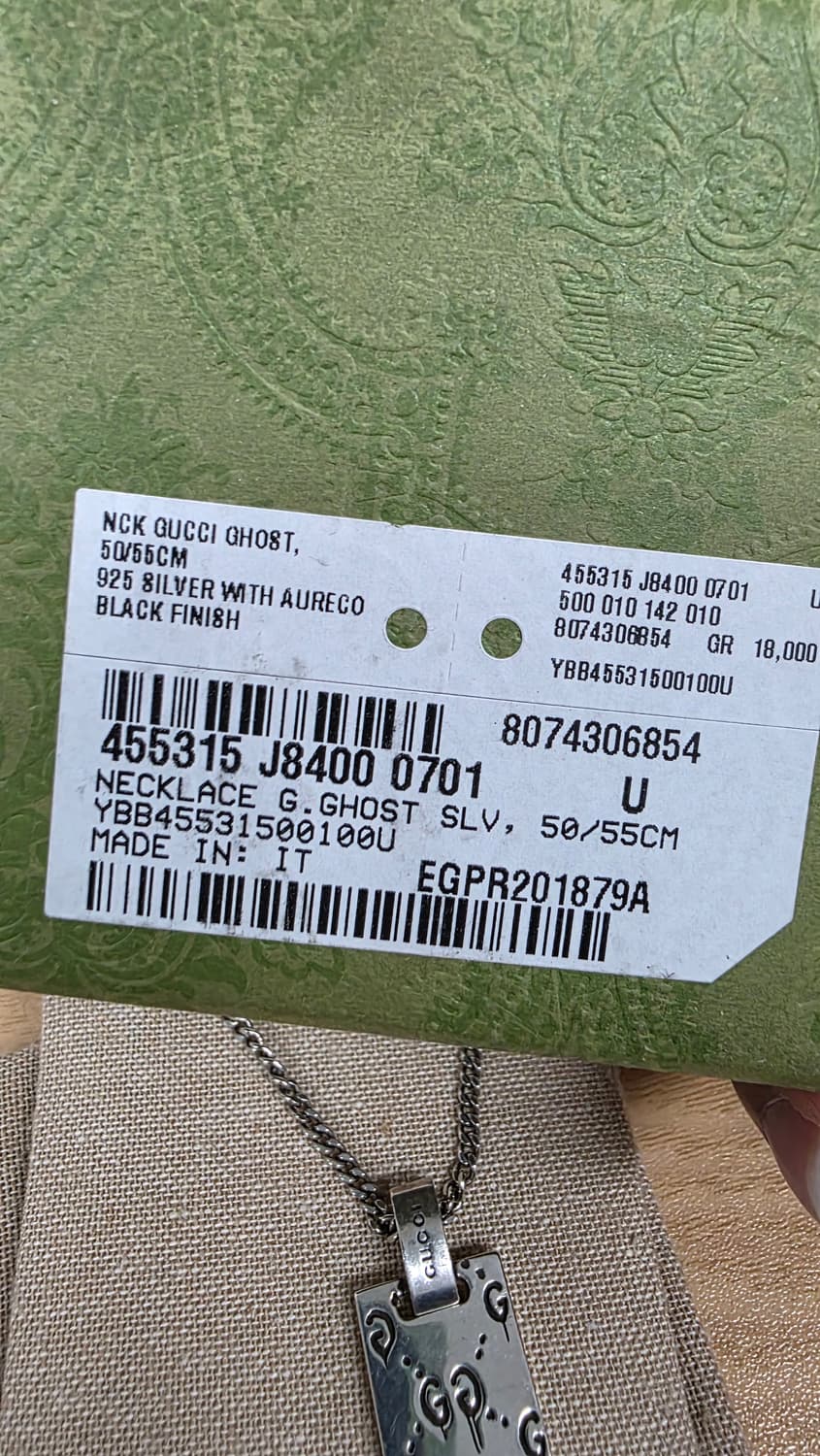 [세척완료,풀구성]구찌 고스트 목걸이 상품이미지4