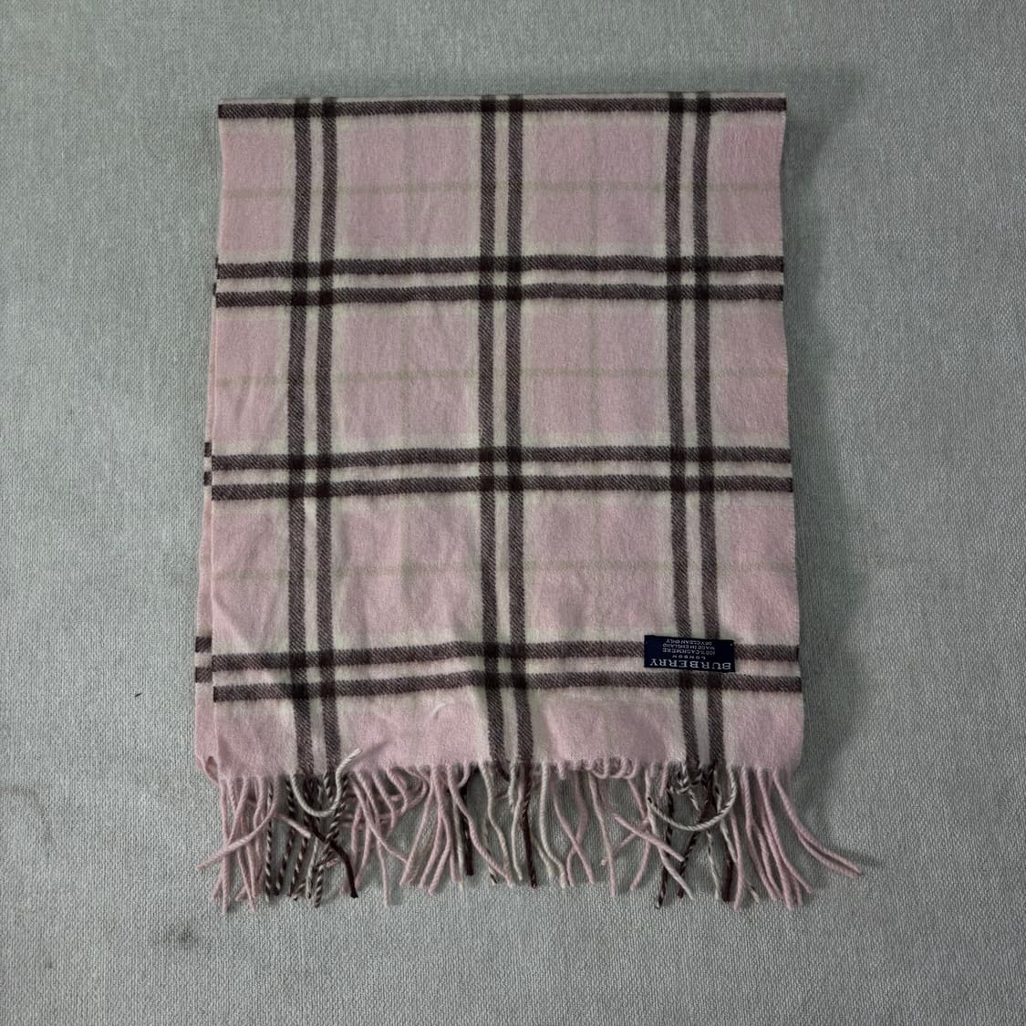 버버리 노바체크 핑크 캐시미어 머플러 상품이미지2