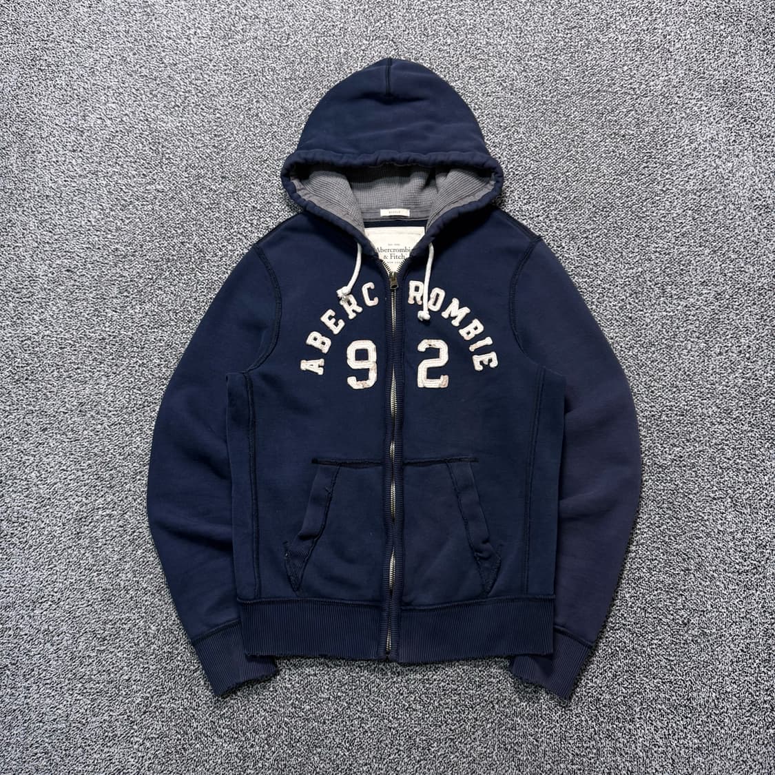 Name : 아베크롬비 스펠아웃 포인트로고 네이비컬러 후드집업 :)  상품이미지1