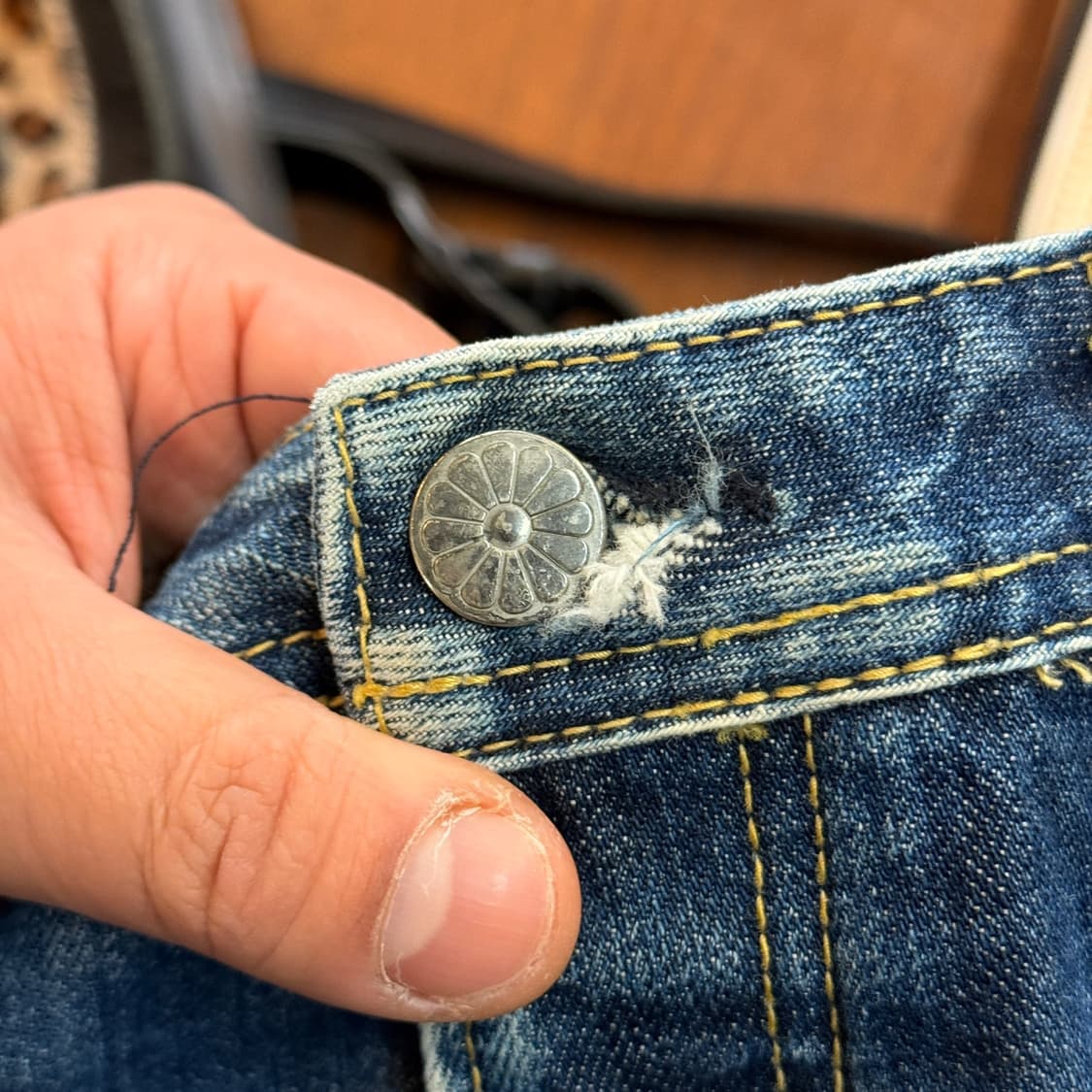 SOMET 일본생산 신치백 데님 실측 34 상품이미지7