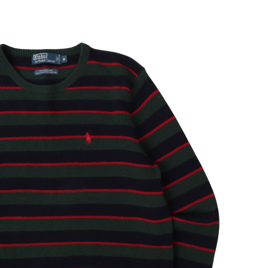 폴로 랄프로렌 그린 스트라이프 램스울 니트 상품이미지3