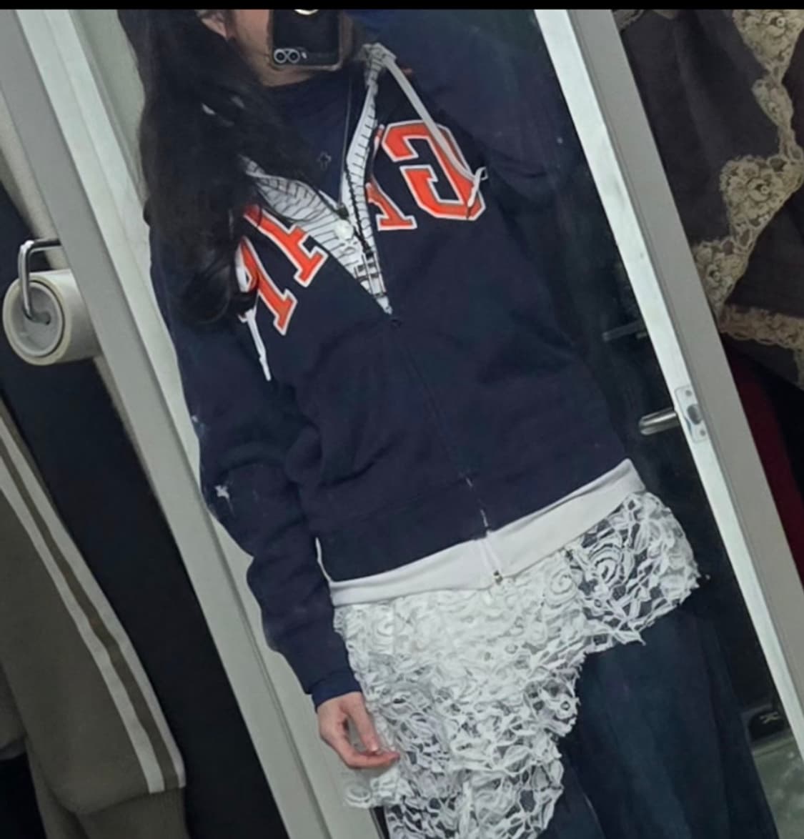 갭네이비후드집업 상의셋 코코모리 와걸 모리 너드 상품이미지2